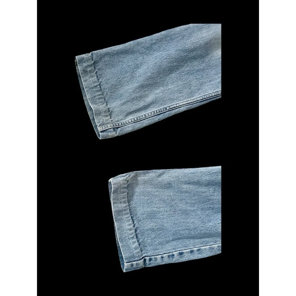 90's Vintage Levi's Jeans Men's 32x29 Blue Light Wash‎ 505 Custom Bottom Hem